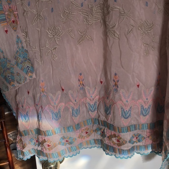 Johnny Was Tunic top heavily embroidered all over extra small gorgeous colors - Picture 9 of 16